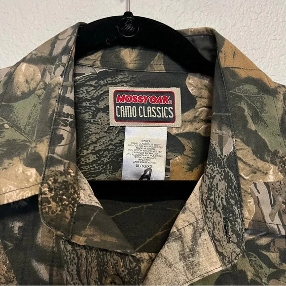 Mossy Oak Camo Classics Camouflage Long Sleeve Button Down Shirt Size XL - Picture 6 of 9